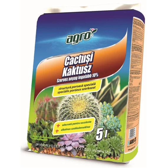 AGRO kaktusz és szukkulens virágföld 5 l