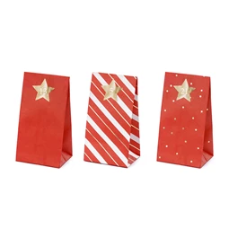 Adventi naptár tasakok, mix 8x18x6,5 cm