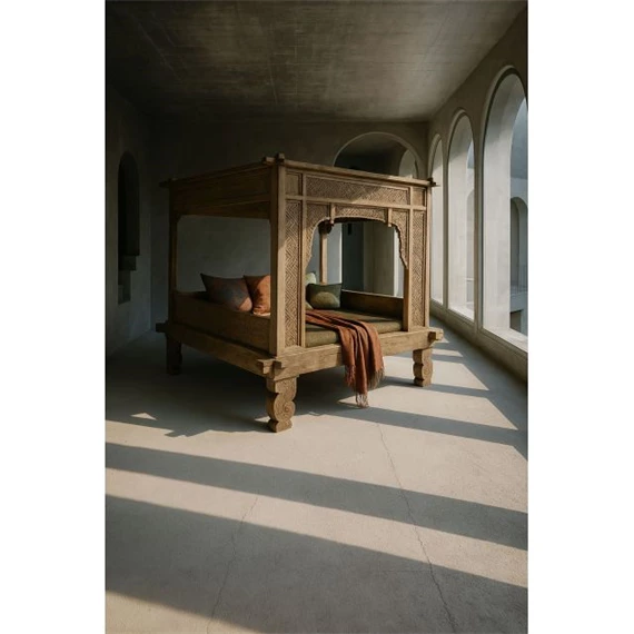 Ágy állvánnyal 234x190x212 cm