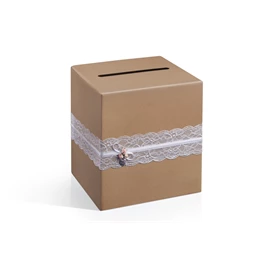 Ajándékdoboz 24x24x24cm natúr