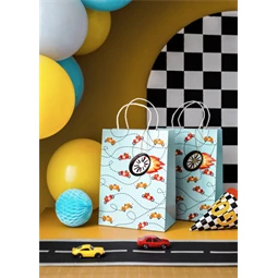 Ajándéktasak autók, 10,5x18x25 cm, mix