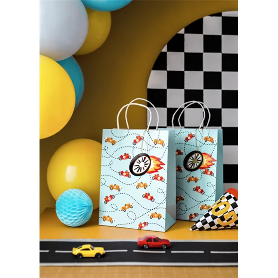 Ajándéktasak autók, 10,5x18x25 cm, mix