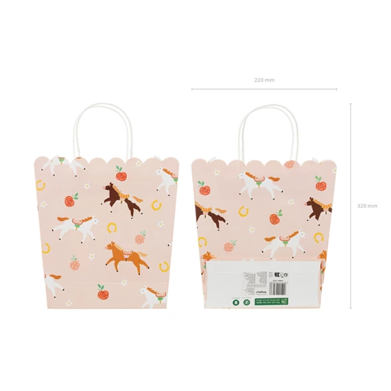 Ajándéktasak lovak 23x22x8,5 cm mix