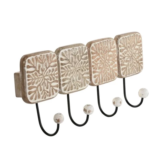 Akasztó falra 3D-s, virág mintás 41x7x17 cm