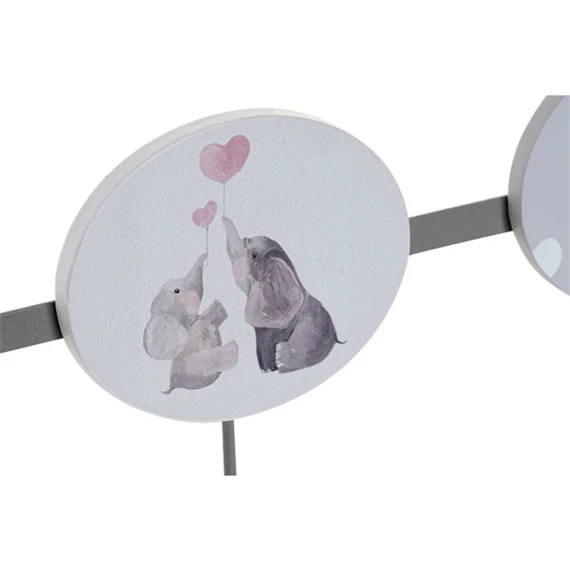 Akasztó falra, elefántos 40x5x17 cm 2 féle