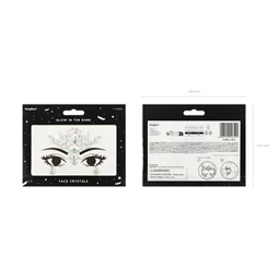 Arc dekorációs kristályok, világít a sötétben, 9,5x8,5 cm