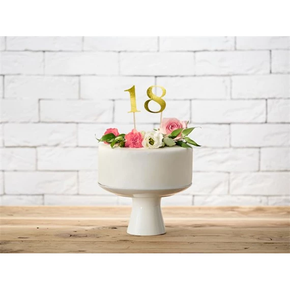 Asztalszám betűzős 26 cm arany S/11