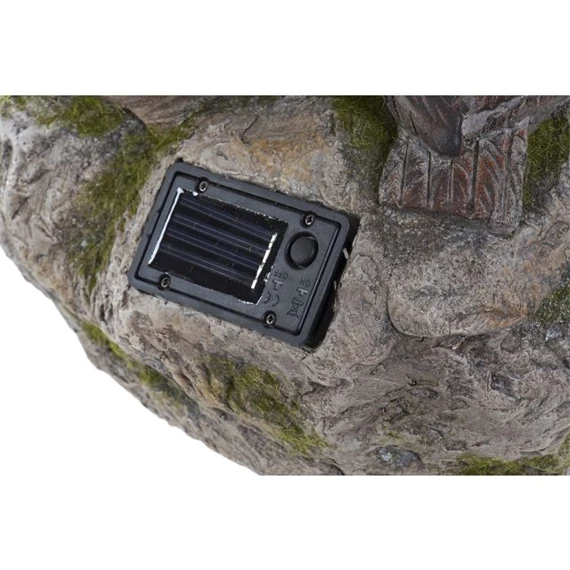 Szolár lámpa bagoly dekoráció, LED-es 25x20x41 cm