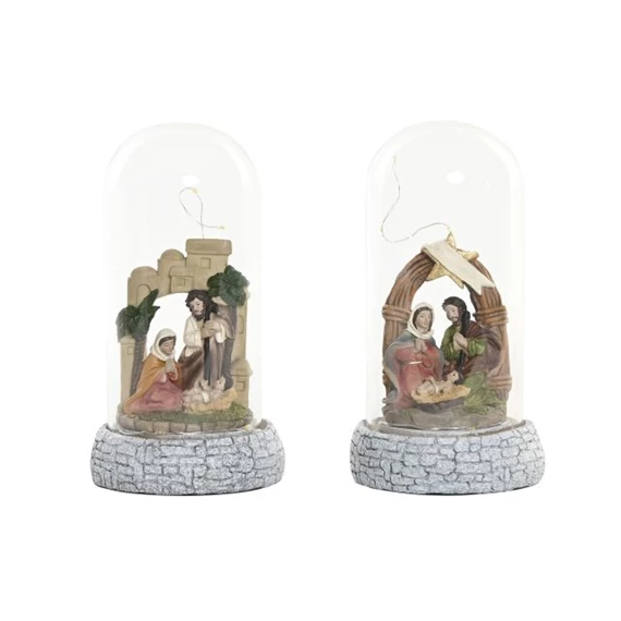 Betlehem LED-es 10x10x21 cm 2 féle