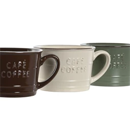 Bögre felirattal 420 ml 14x11x7,5 cm 3 féle