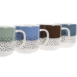 Bögre 12x9x9 cm 360 ml 4 féle