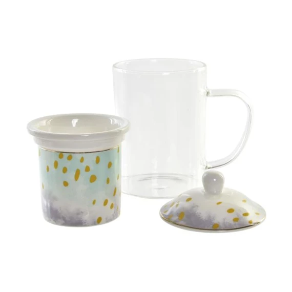 Bögre teás 12x8x14,5 cm 300 ml 2 féle