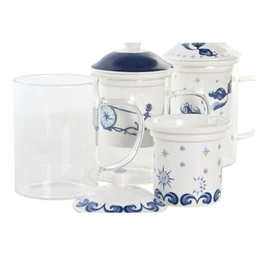 Bögre teás 12x8x14,5 cm 300 ml 3 féle