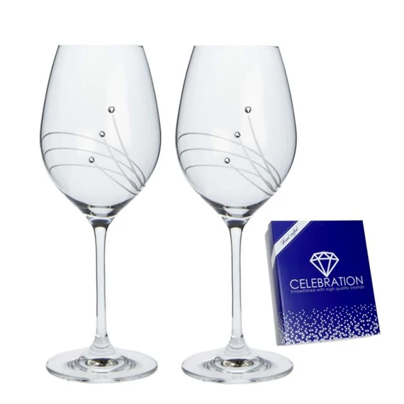 Boros pohár Swarovski kristállyal 470 ml 24x9,3 cm S/2