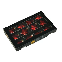 Csillag 4 cm red combi S/12