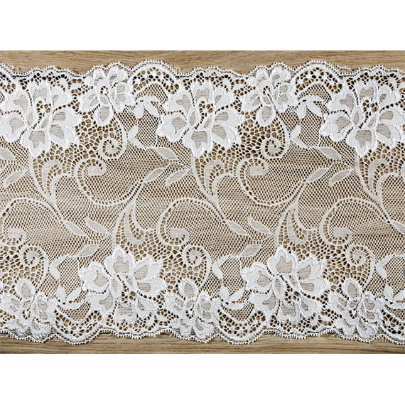 Csipke törtfehér 0,18 x 9 m