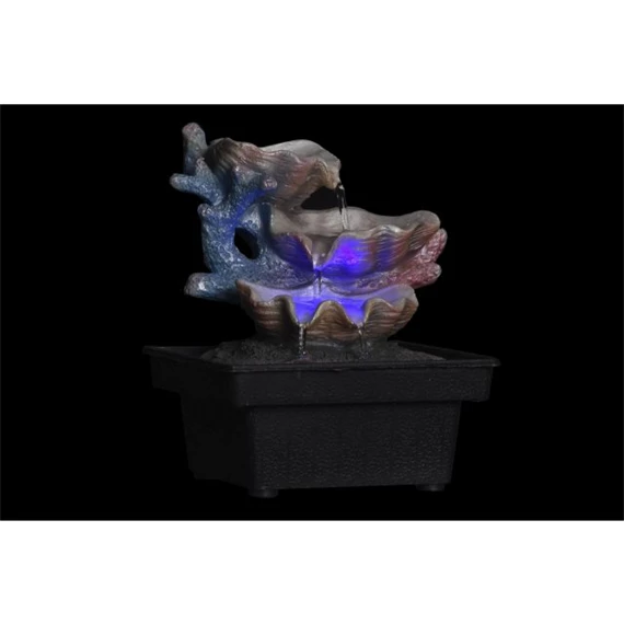 Csobogó LED-es kagyló 13x13x18 cm 2 féle