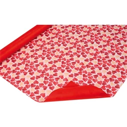 Csomagolópapír szív mintával, vízálló 0,8x20 m
