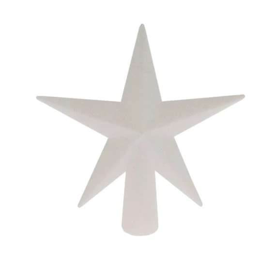 Csúcsdísz csillag, glitteres 13 cm