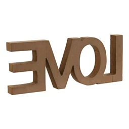 Dekoráció "Home" és "Love" felirat 36x2,5x12 cm 2 féle