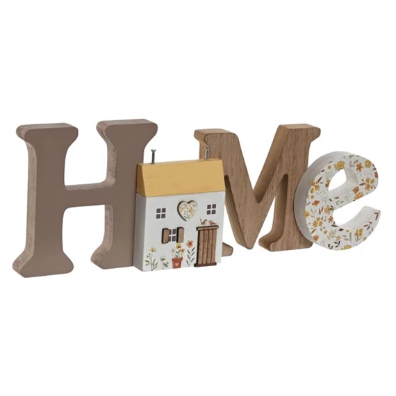Dekoráció "Home" felirat 28,5x3x10,5 cm
