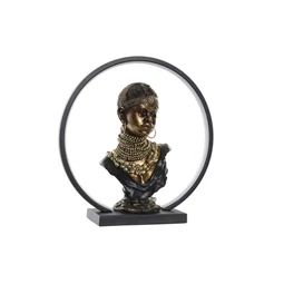 Dekoráció LED-es, afrikai  nő 35,5x11x36 cm