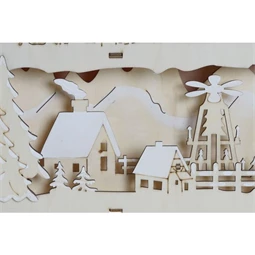 Dekoráció LED-es ház 45,35x6,5x32 cm