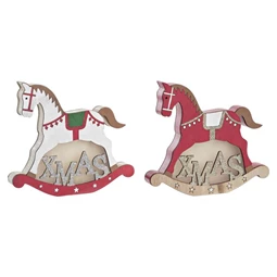 Dekoráció LED-es hintaló 20x5x17 cm 2 féle