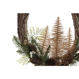 Dekoráció LED-es koszorú, akasztós 44x10x90 cm