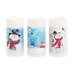 Dekoráció LED-es 7,5x7,5x15 cm 3 féle