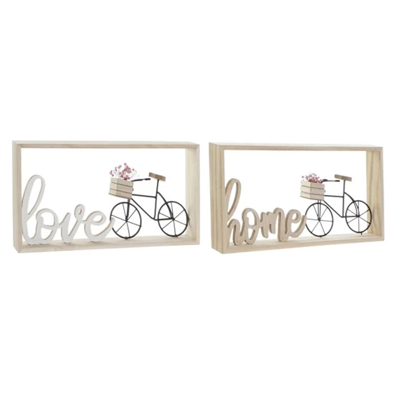 Dekoráció "LOVE" és "HOME" felirat 38x4,5x20 cm 2 féle