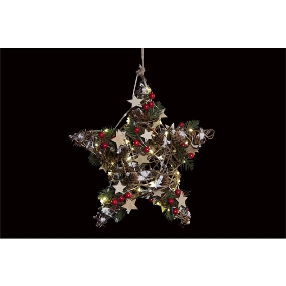 Dekoráció akasztós csillag 31x14x31 cm
