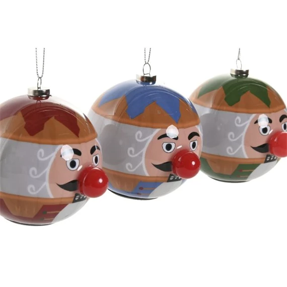 Dekoráció akasztós diótörő LED-es 8x8x8 cm 3 féle