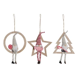 Dekoráció akasztós 16,5x4x30 cm 3 féle