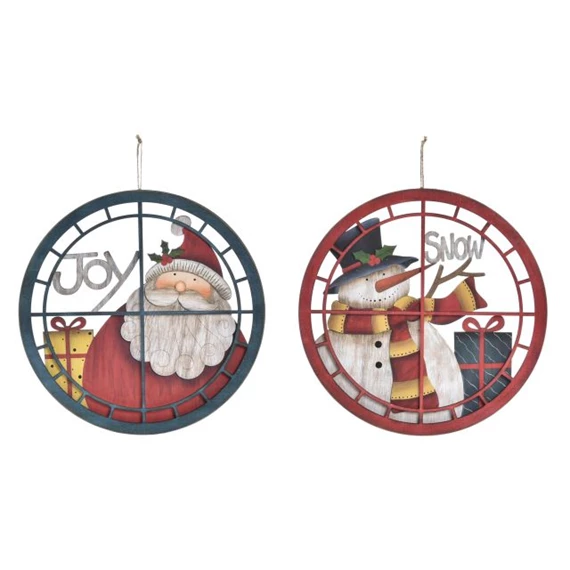 Dekoráció akasztós 33,5x1,2x33,5 cm 2 féle