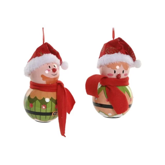 Dekoráció akasztós manó LED-es 8x8x14,5 cm 2 féle