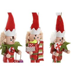 Dekoráció akasztós manók 8x8x12,5 cm S/3