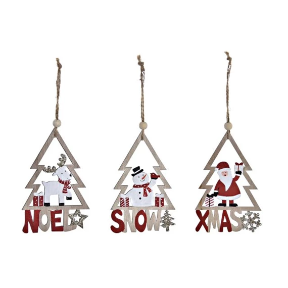 Dekoráció akasztós 7,7x0,5x12 cm 3 féle