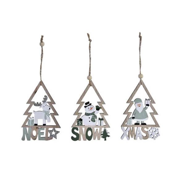 Dekoráció akasztós 7,7x0,5x12 cm 3 féle