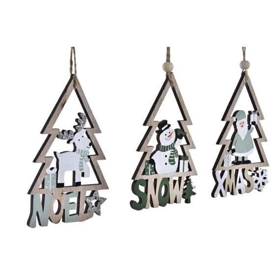 Dekoráció akasztós 7,7x0,5x12 cm 3 féle