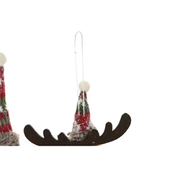 Dekoráció akasztós mikulás, szarvas 25x17x20 cm 2 féle