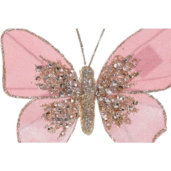 Dekoráció akasztós pillangó 11x3x13 cm 4 féle