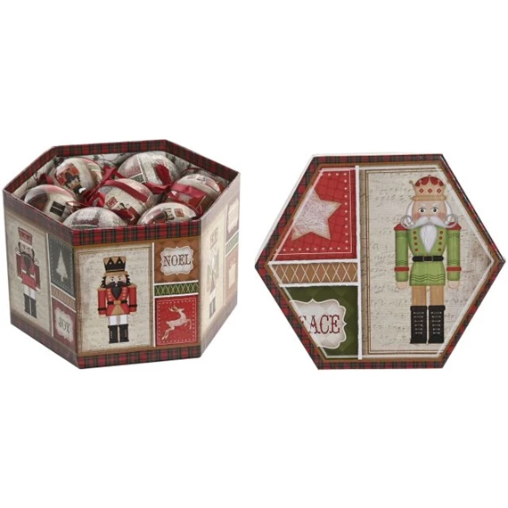 Dekoráció akasztós szett diótörő mintával 24x21x15,5 cm S/14