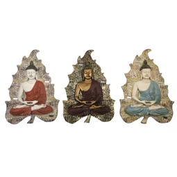 Dekoráció falra, Buddha 19x3,1x26,5 cm 3 féle