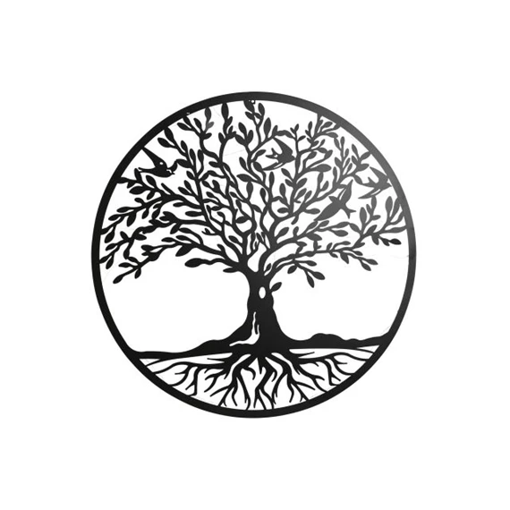 Dekoráció falra LED-es fa 99x2x99 cm