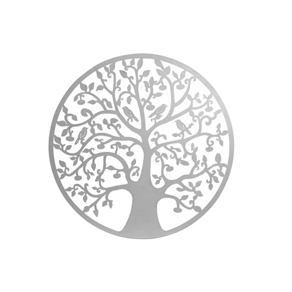 Dekoráció falra, LED-es fa minta 99x2x99 cm