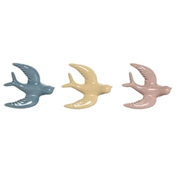 Dekoráció falra, fecske 12x4x11 cm 3 féle