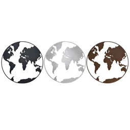 Dekoráció falra, világtérkép 98x1x98 cm 3 féle