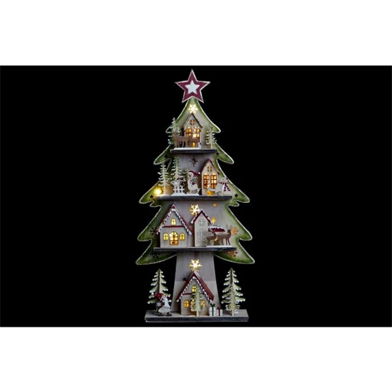 Dekoráció fenyő, LED-es 23x9x47 cm 2 féle