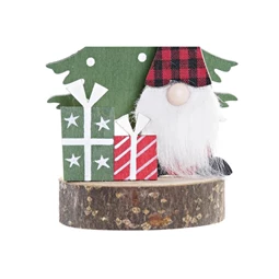 Dekoráció fenyőfa 8x8x19 cm 3 féle